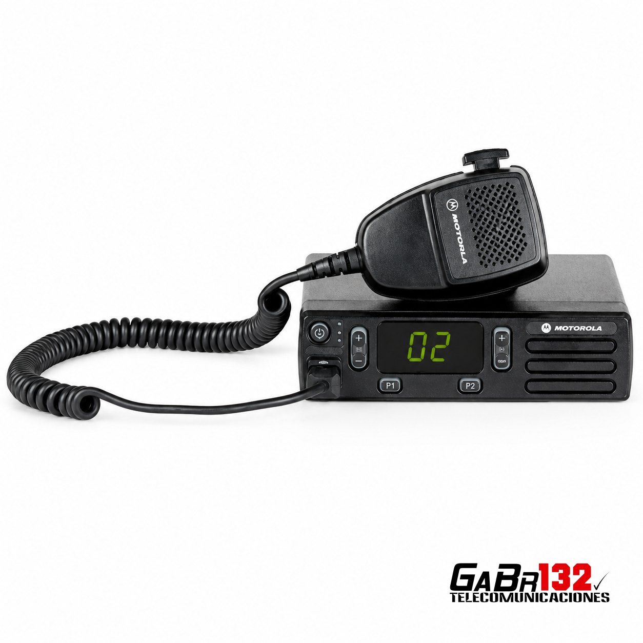 Motorola DEM300 radio móvil VHF con micrófono