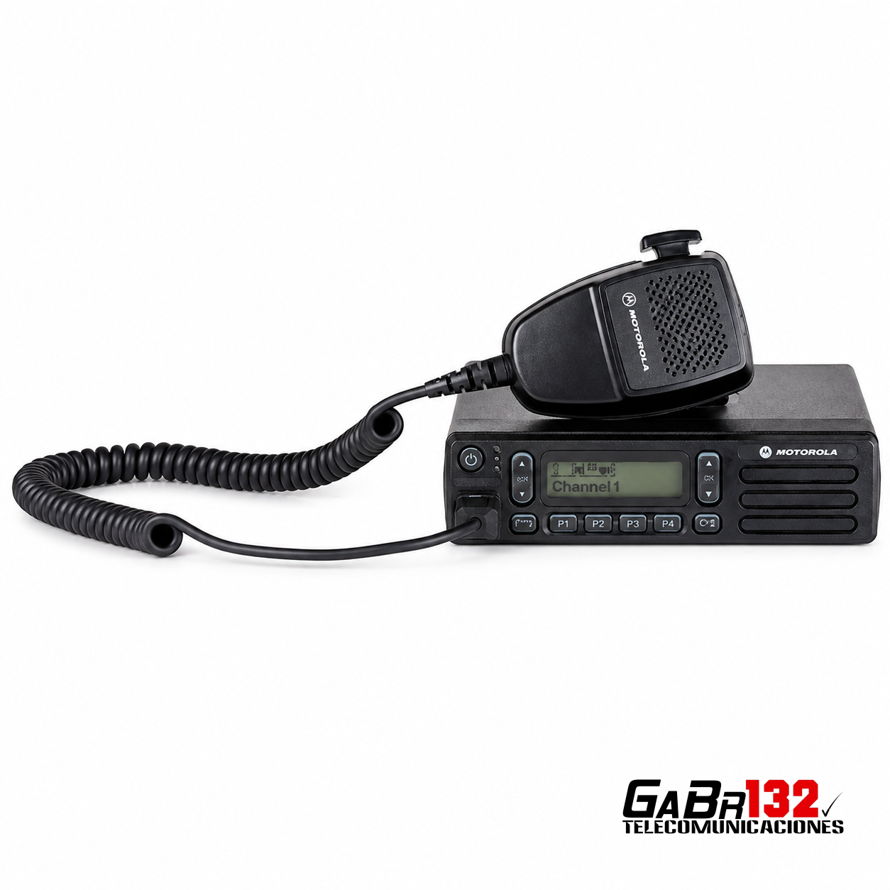 Motorola DEM400 radio móvil VHF con micrófono