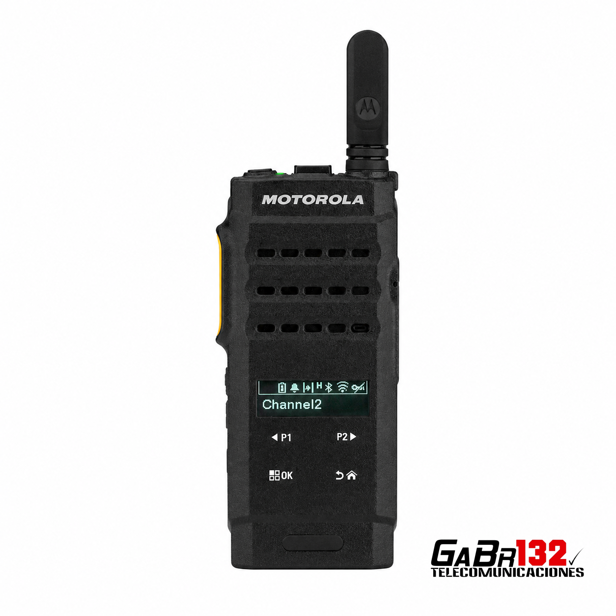 Motorola MOTOTRBO SL500e radio portátil con pantalla y controles táctiles