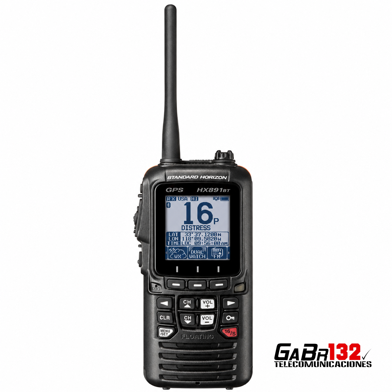 Standard Horizon HX891BT portátil marino flotante con GPS, DSC y Bluetooth