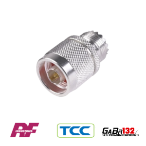 Adaptador N macho a UHF hembra SO-239 RF Industries y TCC