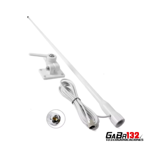 Antena marina VHF ComKit CK-VM6DB de 6,5 dBi con soporte de montaje