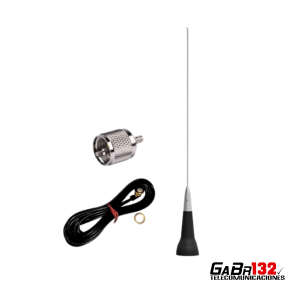 Antena móvil VHF ARS MV-40 de 138 a 174 MHz con montaje perforado y conector PL-259
