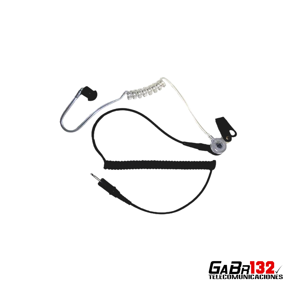 Audífono de repuesto original Kenwood KEP-2 con tubo acústico transparente y conector de 2,5 mm
