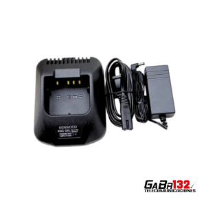 Cargador rápido original Kenwood KSC-25LSE con base y adaptador de corriente