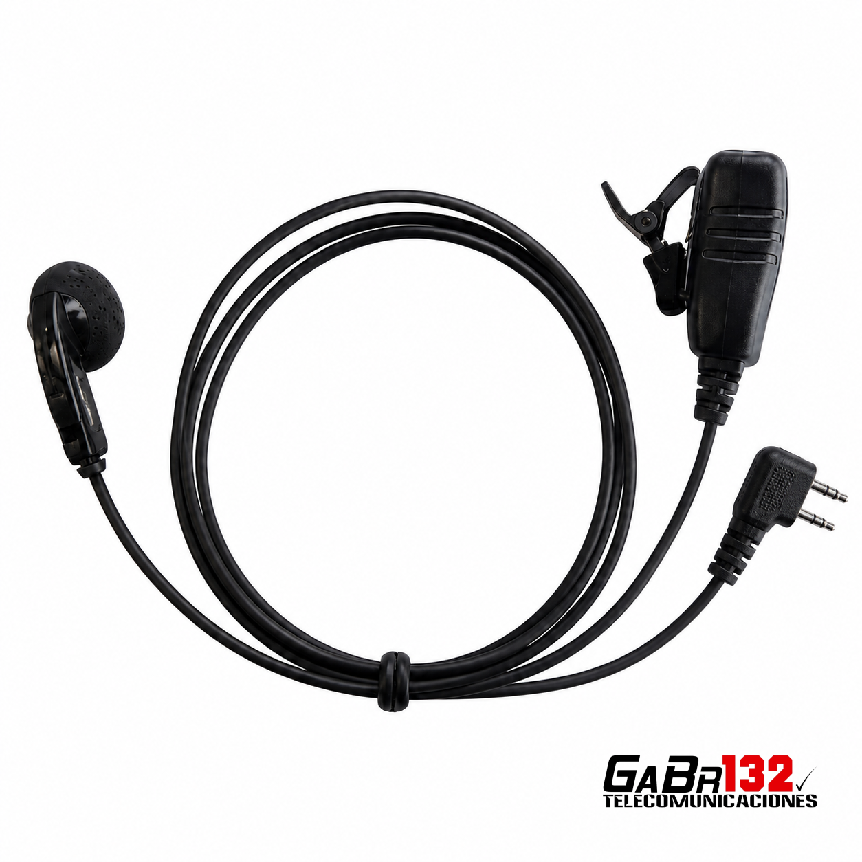 Auricular GAB-AB101 con conector de doble pin para radios Motorola