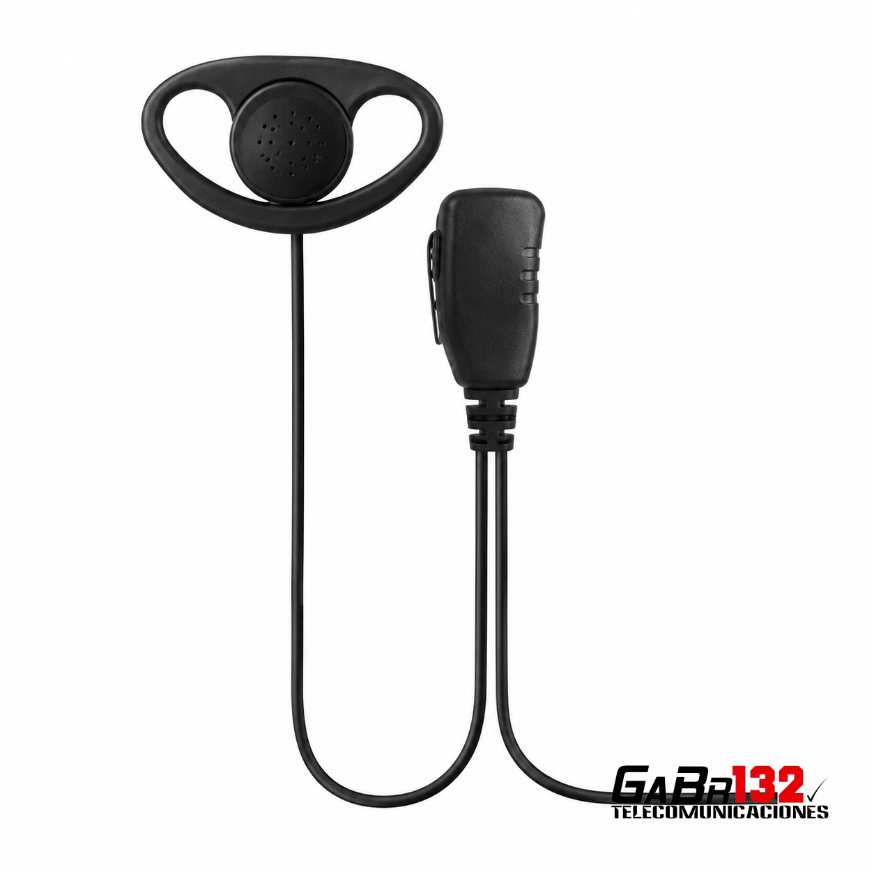 Auricular GAB Audio con soporte tipo D, micrófono y botón PTT