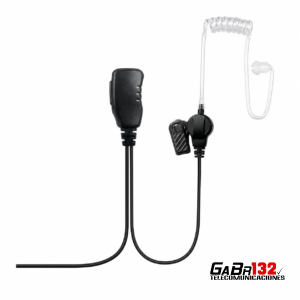 Auricular GAB Audio con tubo acústico transparente, micrófono y botón PTT