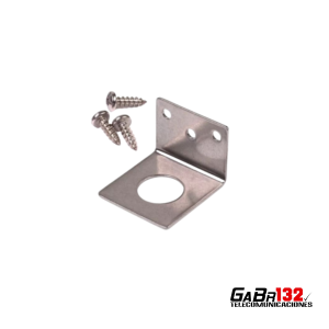 Soporte en L de acero inoxidable TRAM 1255 con perforación de 3/4 pulgadas